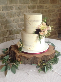 Gold Leaf Wedding Cake